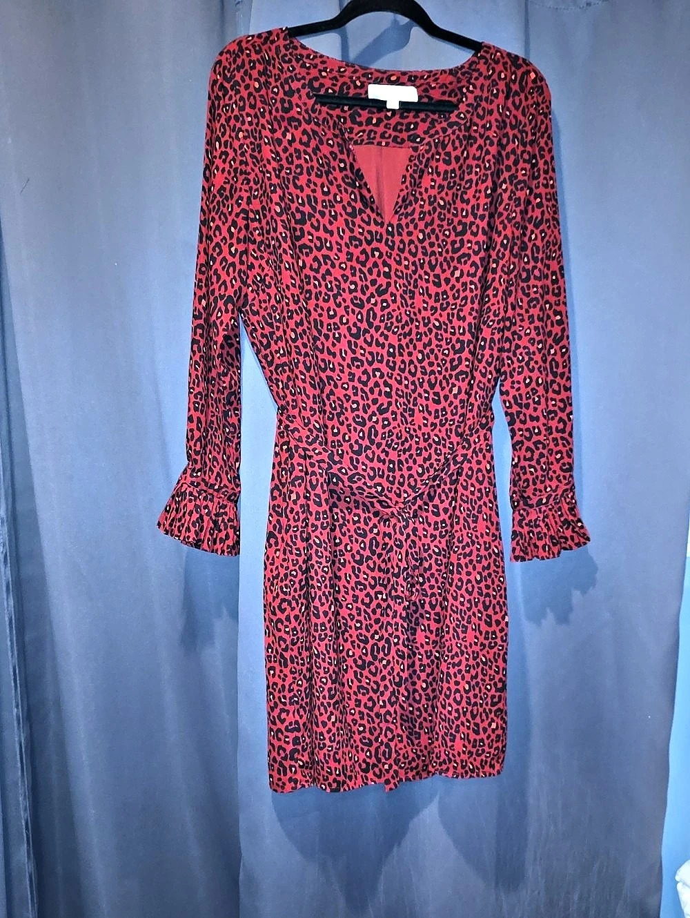 LOFT Leopard Print Mini Dress Size 18 Like New